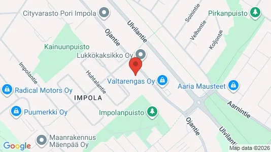 Apartments for rent i Pori - kort over placeringen