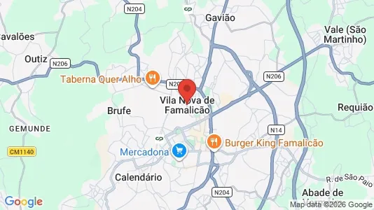 Apartments for rent i Vila Nova de Famalicão - kort over placeringen