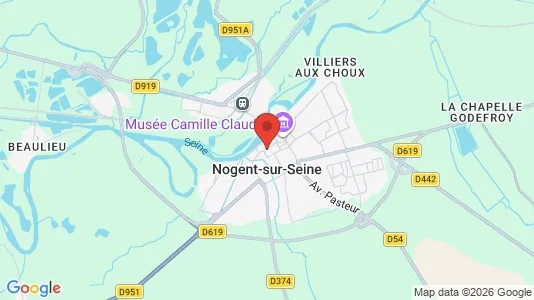 Houses for rent i Nogent-sur-Seine - kort over placeringen