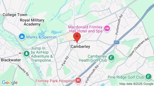 Apartments for rent i Camberley - Surrey - kort over placeringen