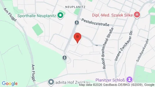 Apartments for rent i Zwickau - kort over placeringen