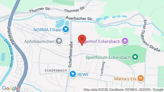 Apartments for rent i Zwickau - kort over placeringen