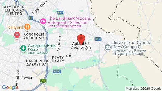 Apartments for rent i Nicosia Aglantzia - kort over placeringen