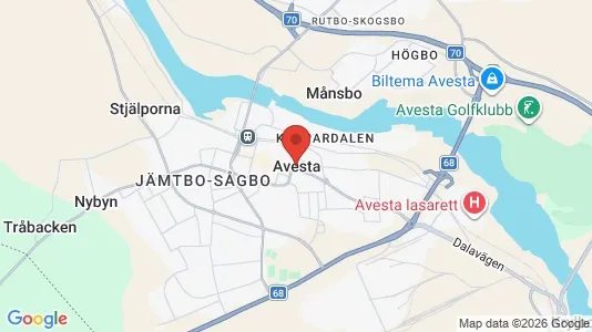 Houses for rent i Avesta - kort over placeringen