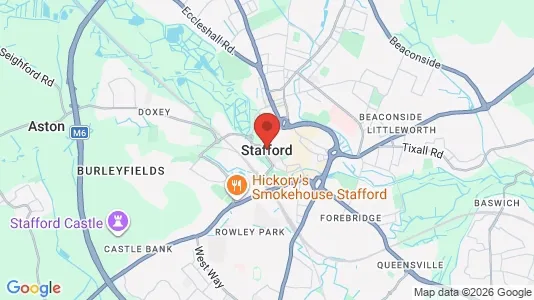 Houses for rent i Stafford - Staffordshire - kort over placeringen