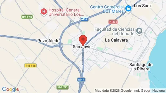 Apartments for rent i San Javier - kort over placeringen