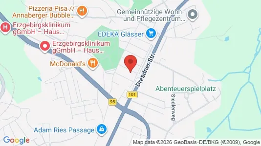 Apartments for rent i Erzgebirgskreis - kort over placeringen