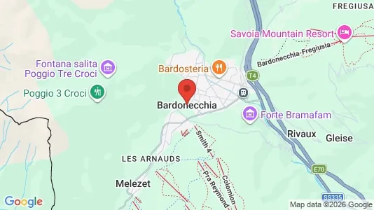 Apartments for rent i Bardonecchia - kort over placeringen