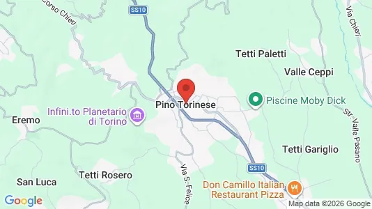 Apartments for rent i Pino Torinese - kort over placeringen