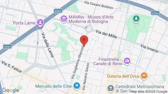 Apartments for rent i Bologna - kort over placeringen