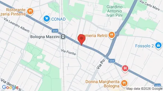 Apartments for rent i Bologna - kort over placeringen