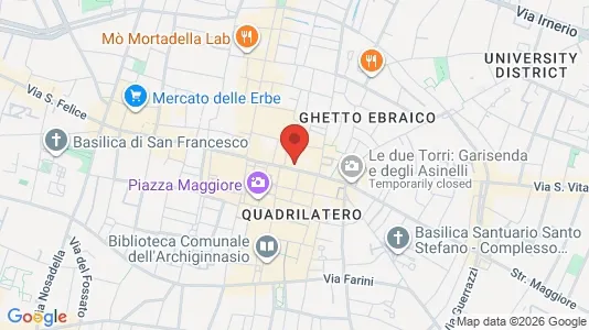 Apartments for rent i Bologna - kort over placeringen