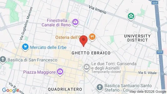 Apartments for rent i Bologna - kort over placeringen