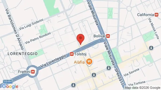 Rooms for rent i Milano Zona 6 - Barona, Lorenteggio - kort over placeringen