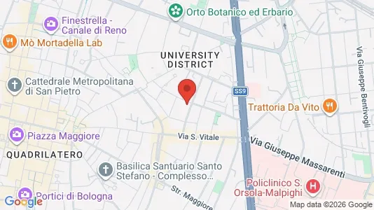 Rooms for rent i Bologna - kort over placeringen