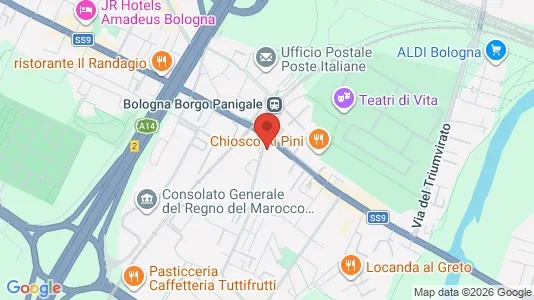 Apartments for rent i Bologna - kort over placeringen