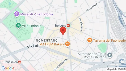 Apartments for rent i Roma Municipio II – Parioli/Nomentano - kort over placeringen