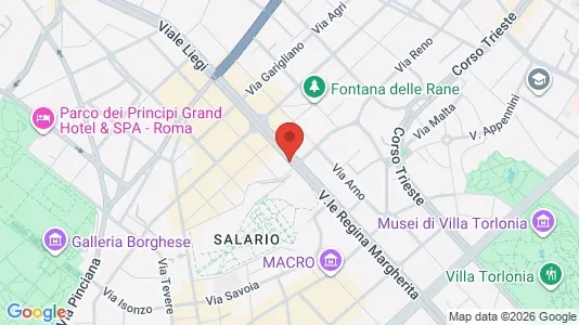 Apartments for rent i Roma Municipio II – Parioli/Nomentano - kort over placeringen