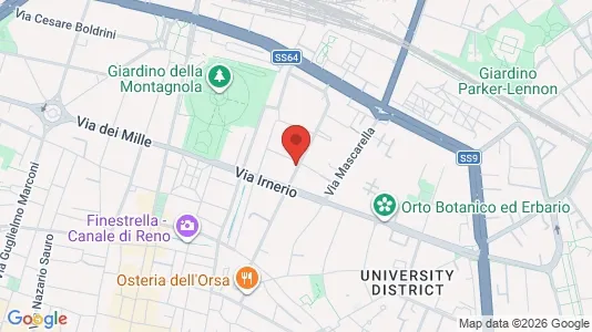 Apartments for rent i Bologna - kort over placeringen