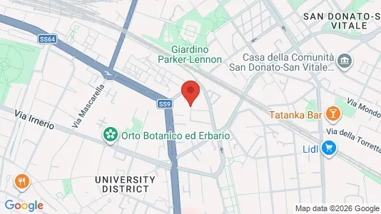 Apartments for rent i Bologna - kort over placeringen