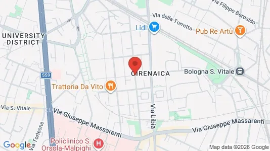 Apartments for rent i Bologna - kort over placeringen