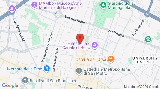 Apartments for rent i Bologna - kort over placeringen