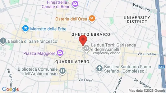 Apartments for rent i Bologna - kort over placeringen