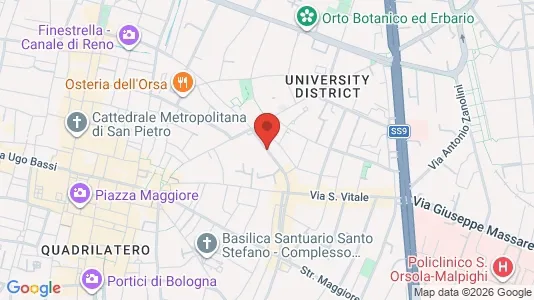 Apartments for rent i Bologna - kort over placeringen