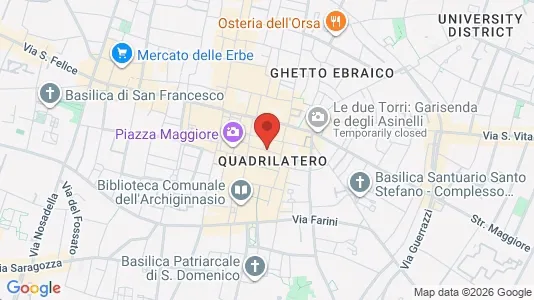 Apartments for rent i Bologna - kort over placeringen