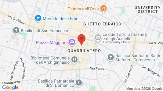 Apartments for rent i Bologna - kort over placeringen