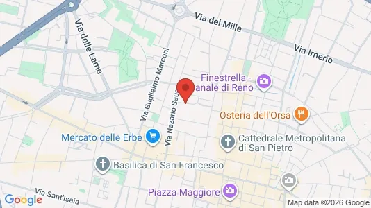 Apartments for rent i Bologna - kort over placeringen