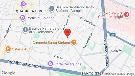 Apartments for rent i Bologna - kort over placeringen