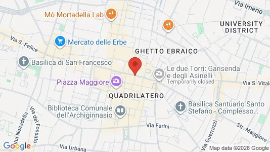 Apartments for rent i Bologna - kort over placeringen