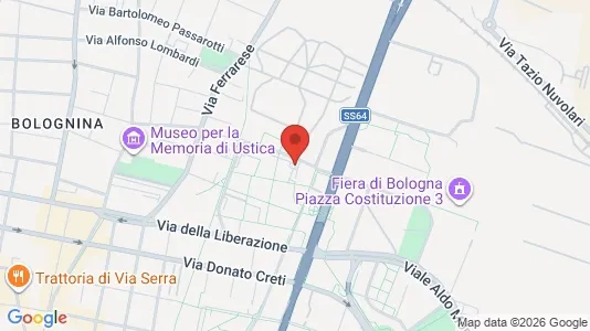 Apartments for rent i Bologna - kort over placeringen