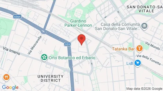 Apartments for rent i Bologna - kort over placeringen