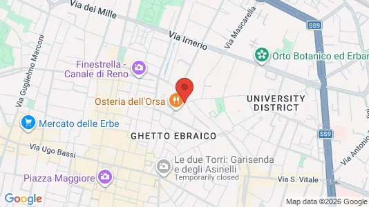 Apartments for rent i Bologna - kort over placeringen