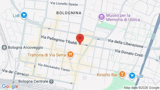 Apartments for rent i Bologna - kort over placeringen
