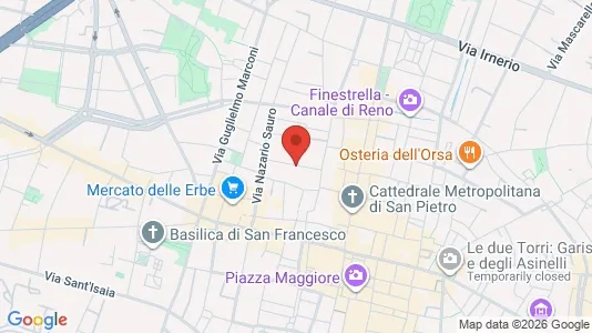 Apartments for rent i Bologna - kort over placeringen