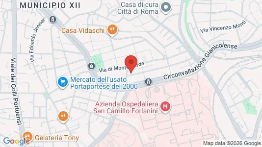 Apartments for rent i Roma Municipio XII – Monte Verde - kort over placeringen