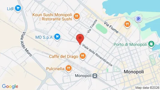 Apartments for rent i Monopoli - kort over placeringen