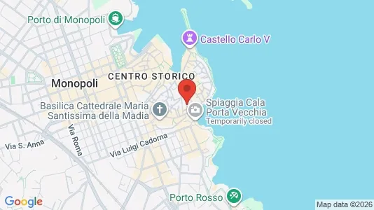 Apartments for rent i Monopoli - kort over placeringen