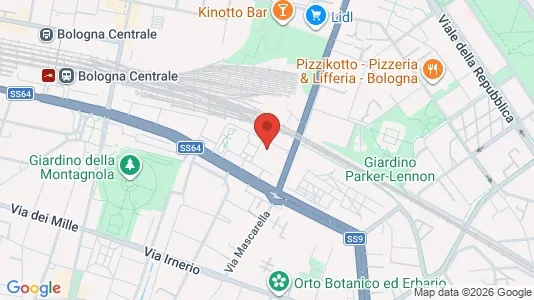 Apartments for rent i Bologna - kort over placeringen