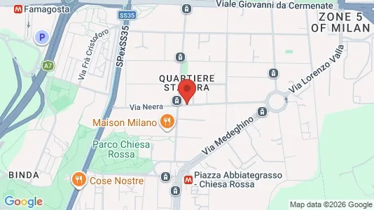 Rooms for rent i Milano Zona 5 - Vigentino, Chiaravalle, Gratosoglio - kort over placeringen