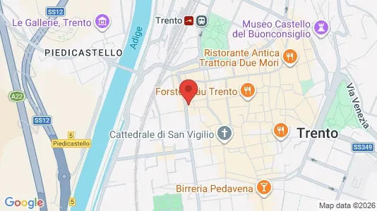 Rooms for rent i Trento - kort over placeringen