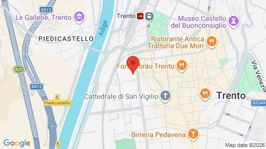 Rooms for rent i Trento - kort over placeringen