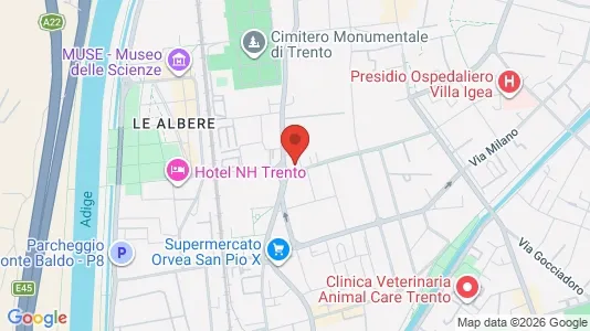 Rooms for rent i Trento - kort over placeringen