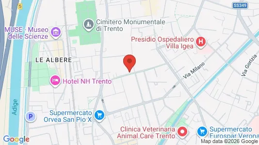 Rooms for rent i Trento - kort over placeringen