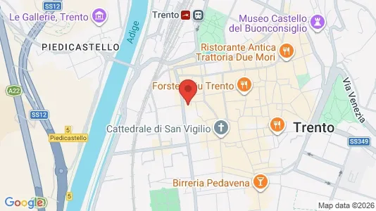 Rooms for rent i Trento - kort over placeringen