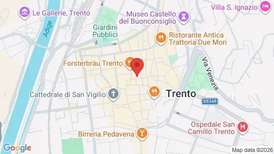 Rooms for rent i Trento - kort over placeringen