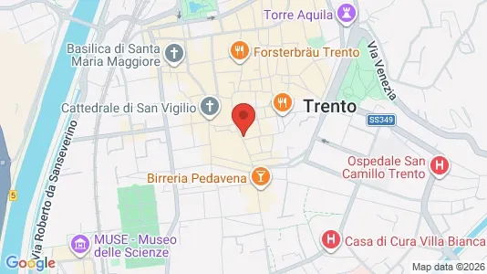 Rooms for rent i Trento - kort over placeringen